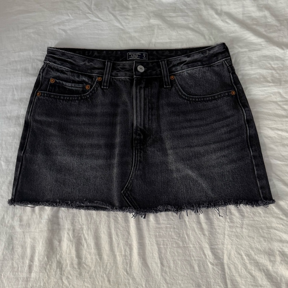 Abercrombie & Fitch Black Denim Mini Skirt